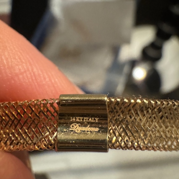 Italian 14 kt yellow gold elastic bangle - Picture 2 of 4